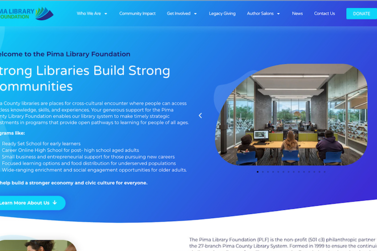 Website Screenshot thepimalibraryfoundation.org